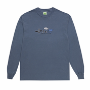 Yeah Mane Longsleeve Tee - Fuzzy Blue