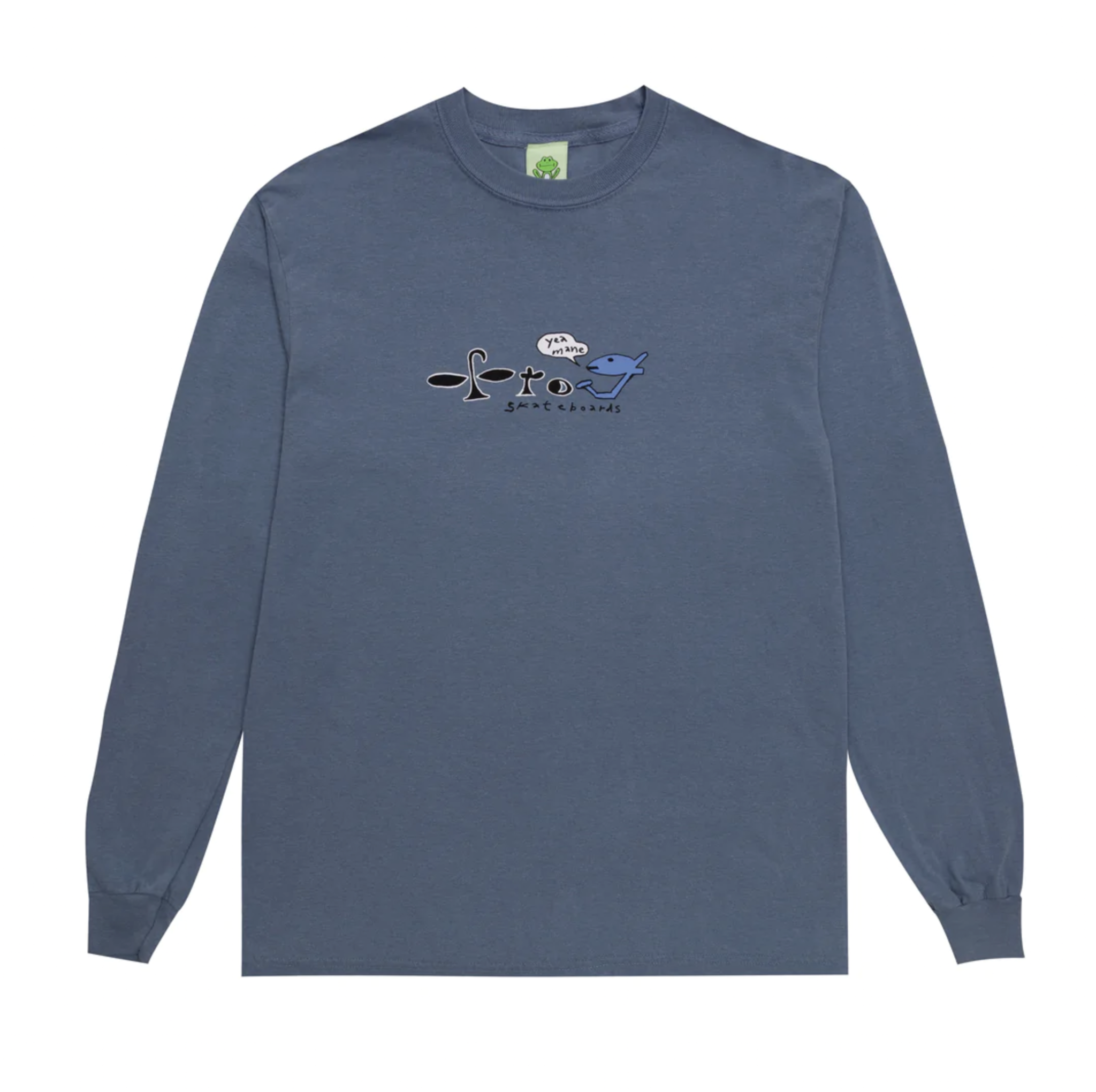 Yeah Mane Longsleeve Tee - Fuzzy Blue