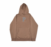 Capuche brodée Prick - Argile pigmentée