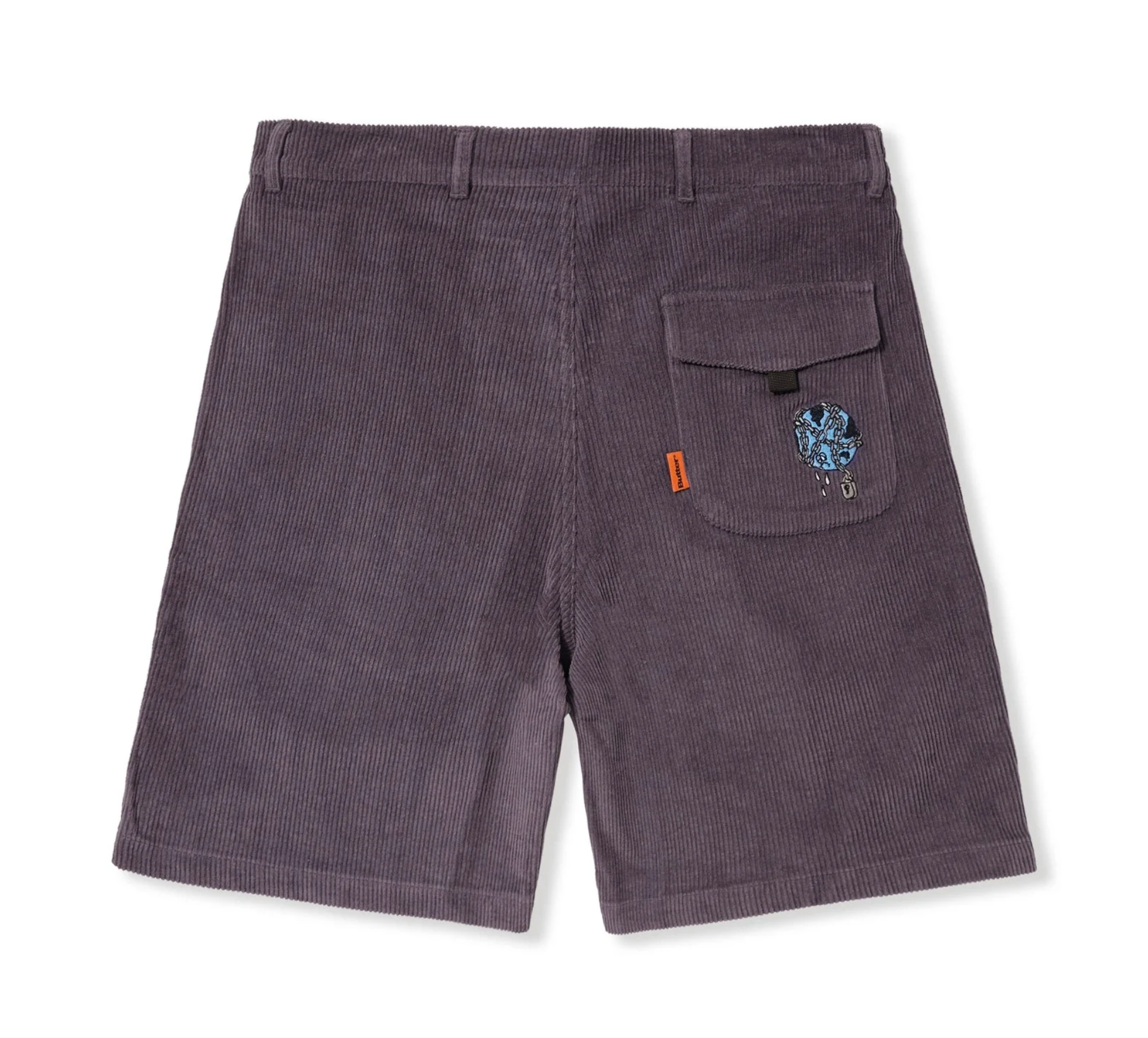 Chains Corduroy Shorts - Washed Grape