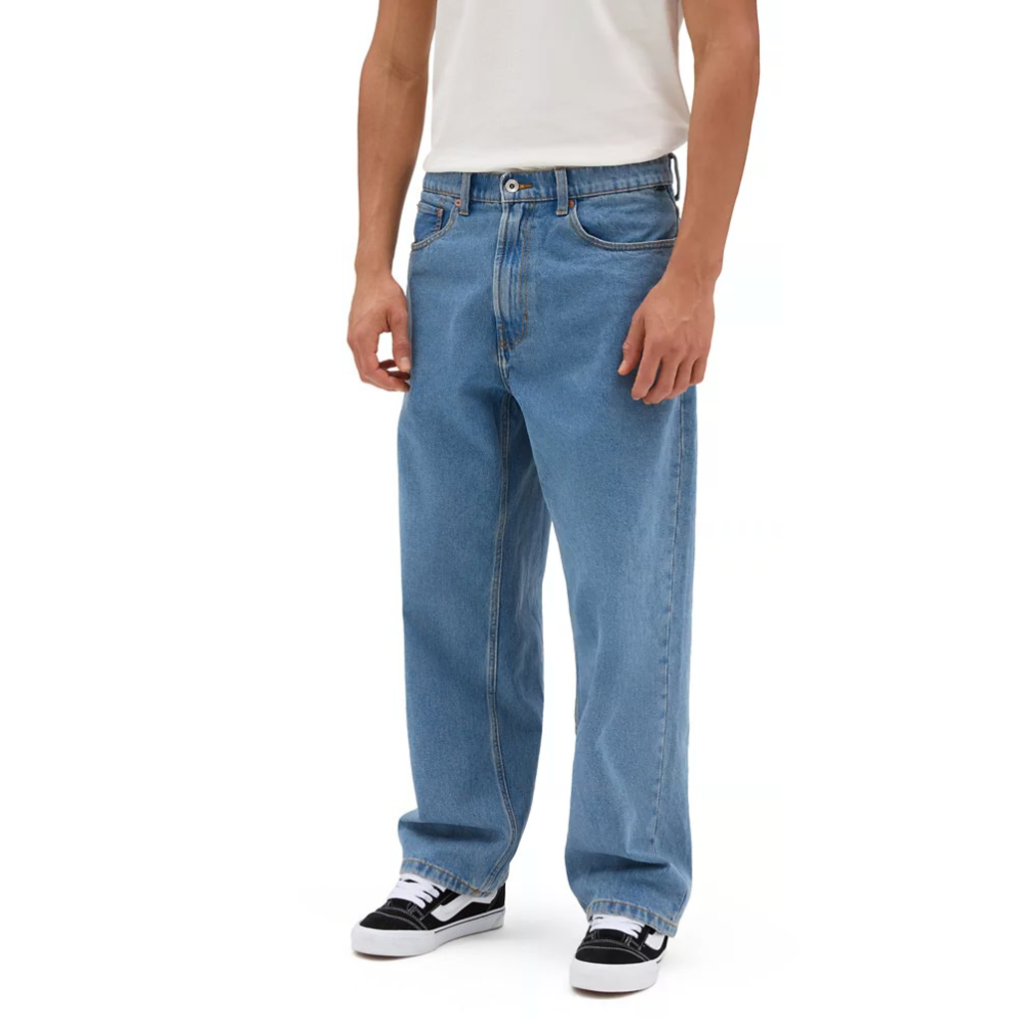 Check-5 Baggy Denim Pants - Stonewash Blue