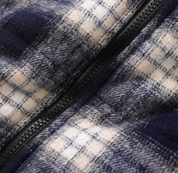 Reversible Plaid Puffer Jacket - Navy/Alpine