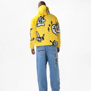 Critter Puffer Anorak Jacket - Yellow