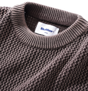 Washed Knitted Sweater - Washed Brown