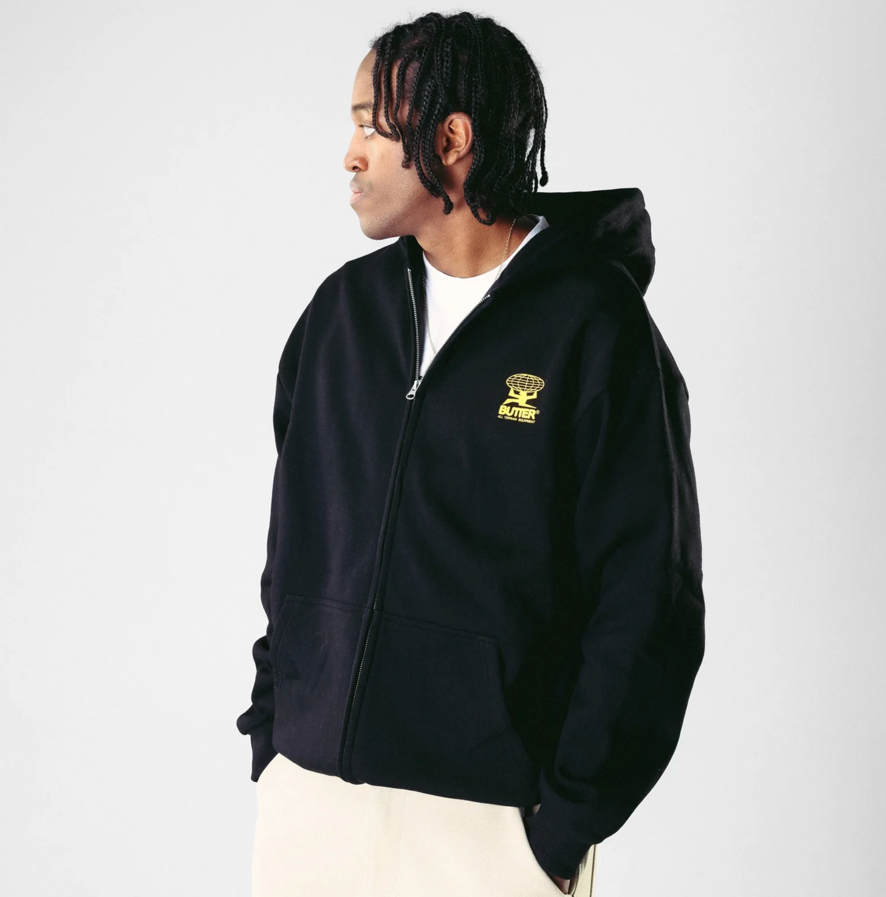 Terrain Zip-Thru Hood - Black