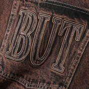 Applique Denim Jeans - Acid Brown