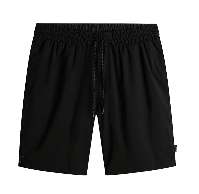 Primary Solid Elastic 19" Boardshorts - Black