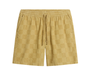 Range Checkerboard Cord Loose Shorts - Antelope