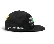 Casquette à 6 panneaux avec symbole du dollar - Noir