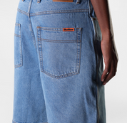 Baggy Denim Shorts - Washed Indigo