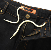 Baggy Denim Jeans - Washed Black