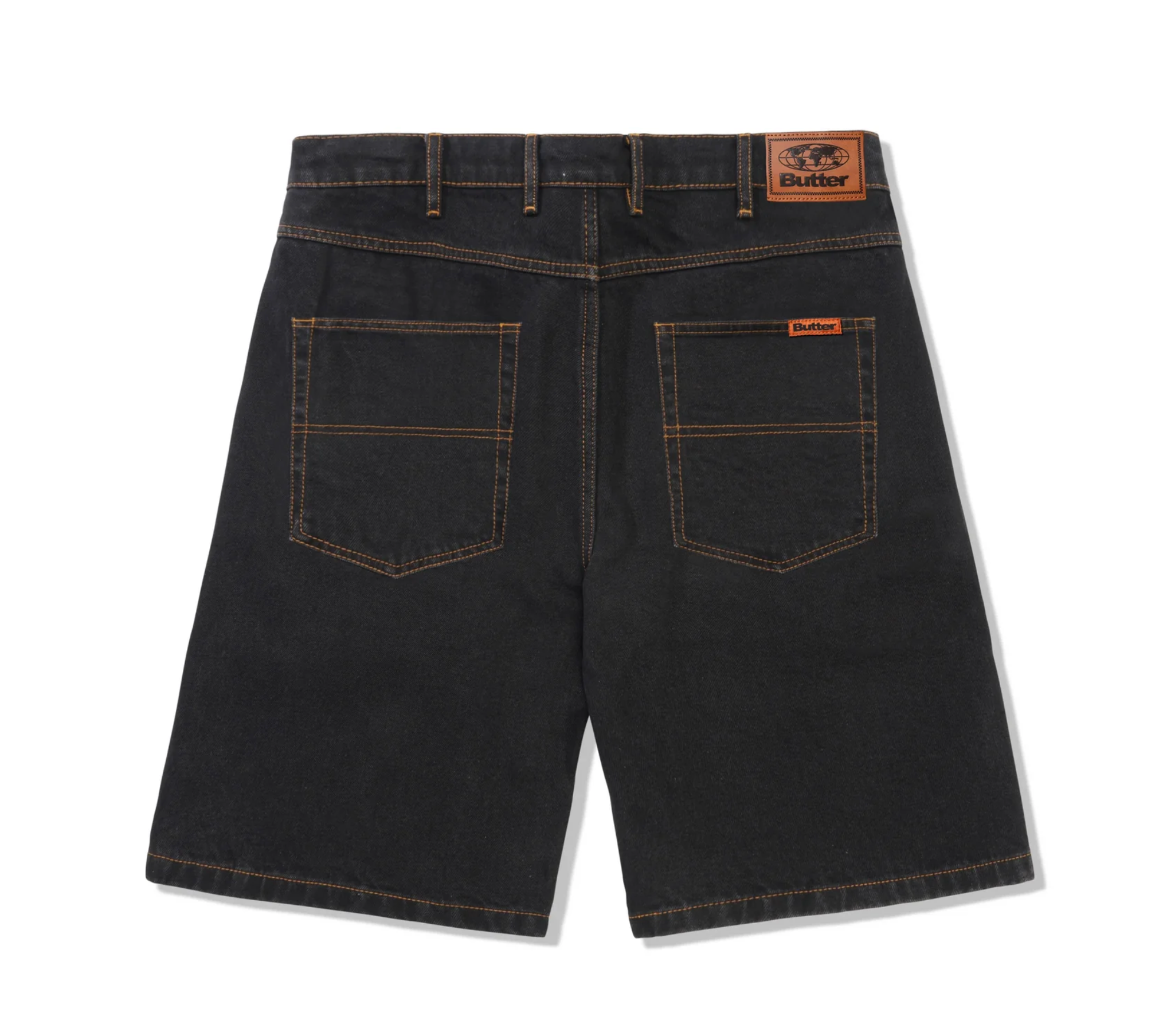 Baggy Denim Shorts - Washed Black  