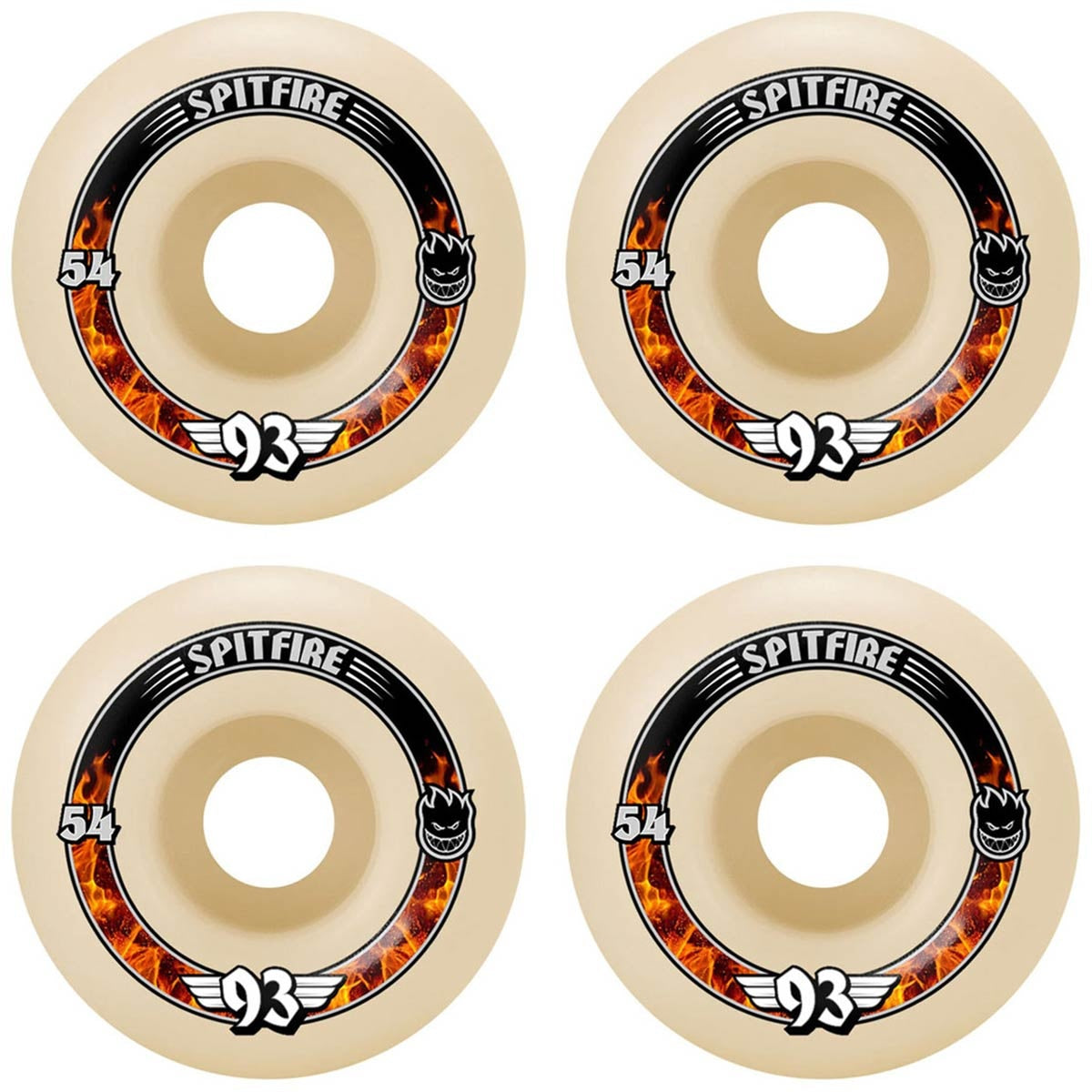 Spitfire Soft Sliders Formula Four 93D Radials Natural - 54mm