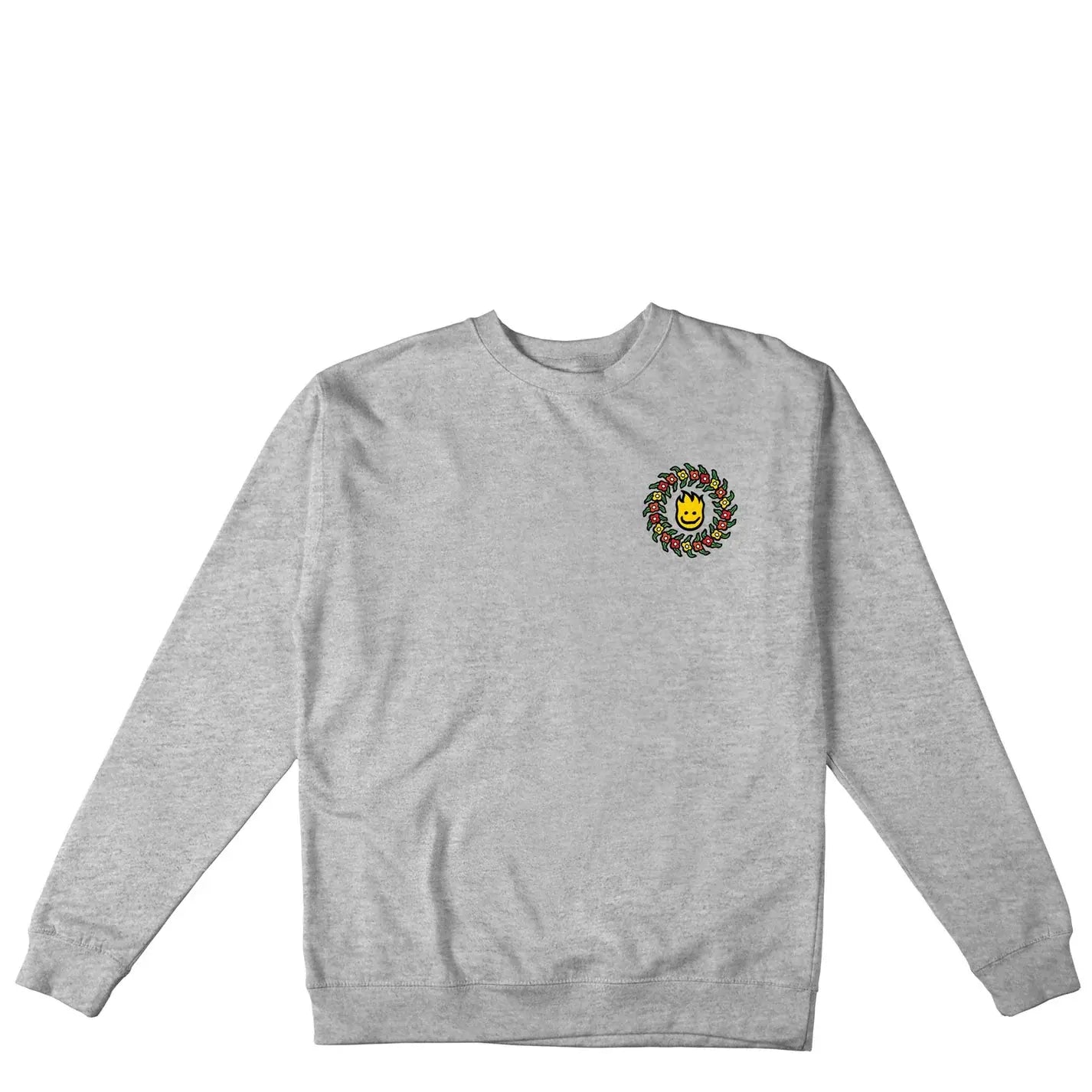 Gonz Flower Swirl Crewneck - Grey Heather