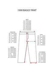 1990 Baggy 5 Pocket Denim Pants - Indigo Light Wash