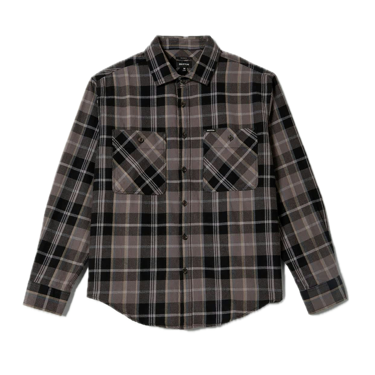 Vintage Wash L/S Flannel - Black/Charcoal Beige/Slate