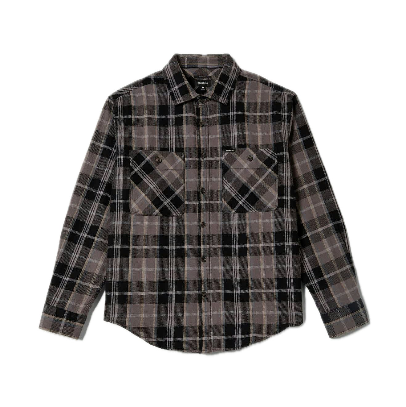 Vintage Wash L/S Flannel - Black/Charcoal Beige/Slate