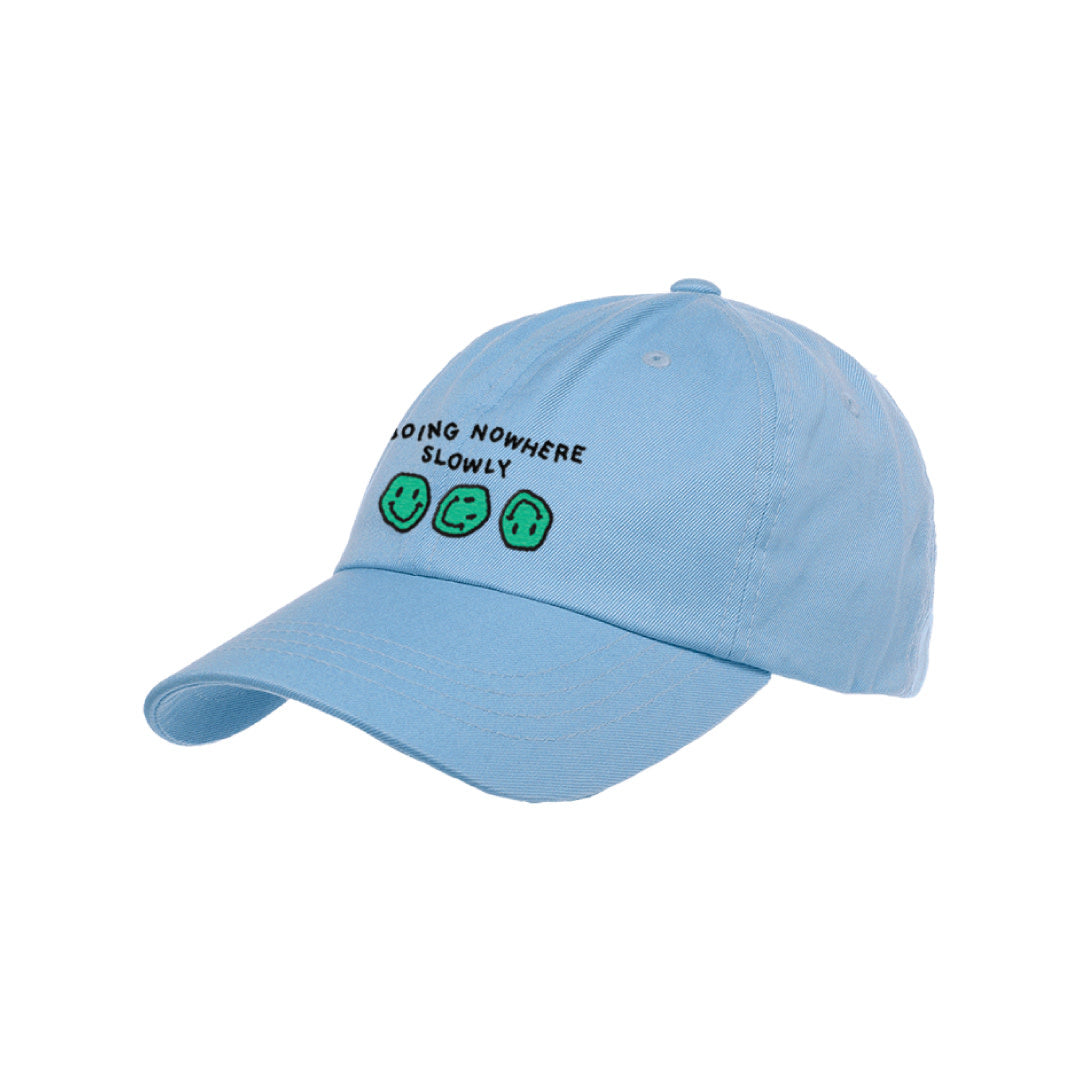 Smiley 6-Panel Dad Hat - Light Blue