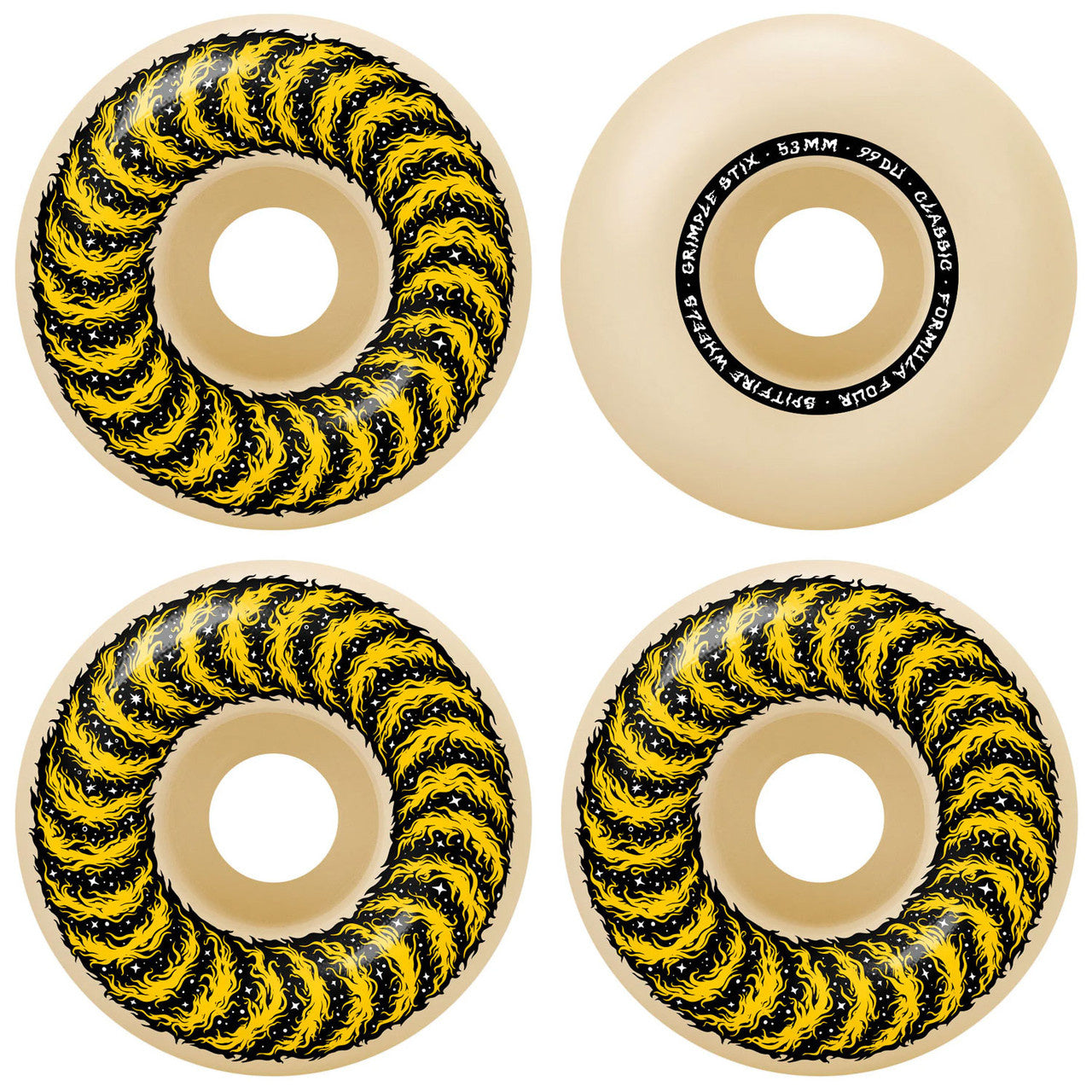 Spitfire x Grimple Stix Formula Four 99D Furry Classics Natural - 53mm