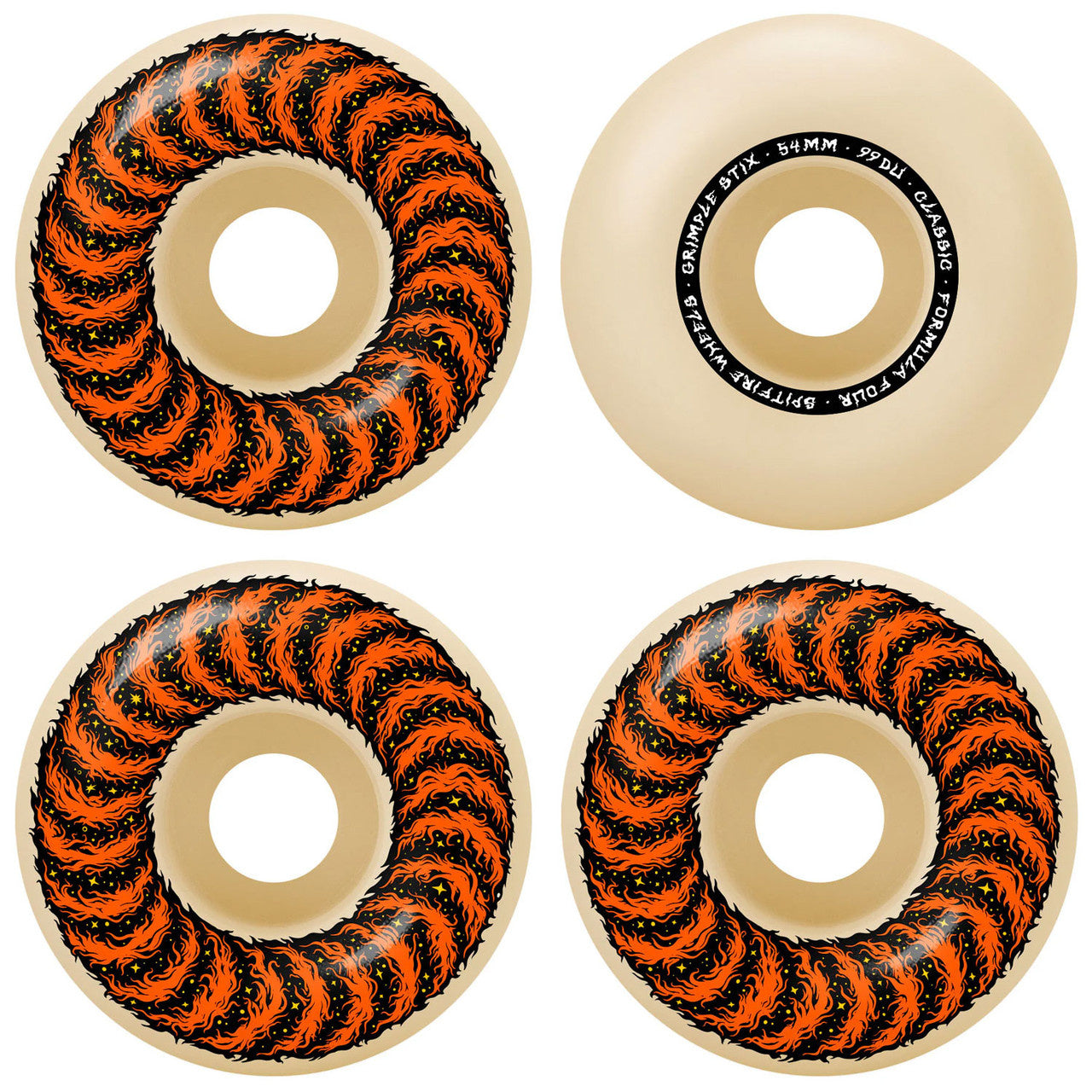 Spitfire x Grimple Stix Formule Quatre 99D Furry Classics Naturel - 54 mm