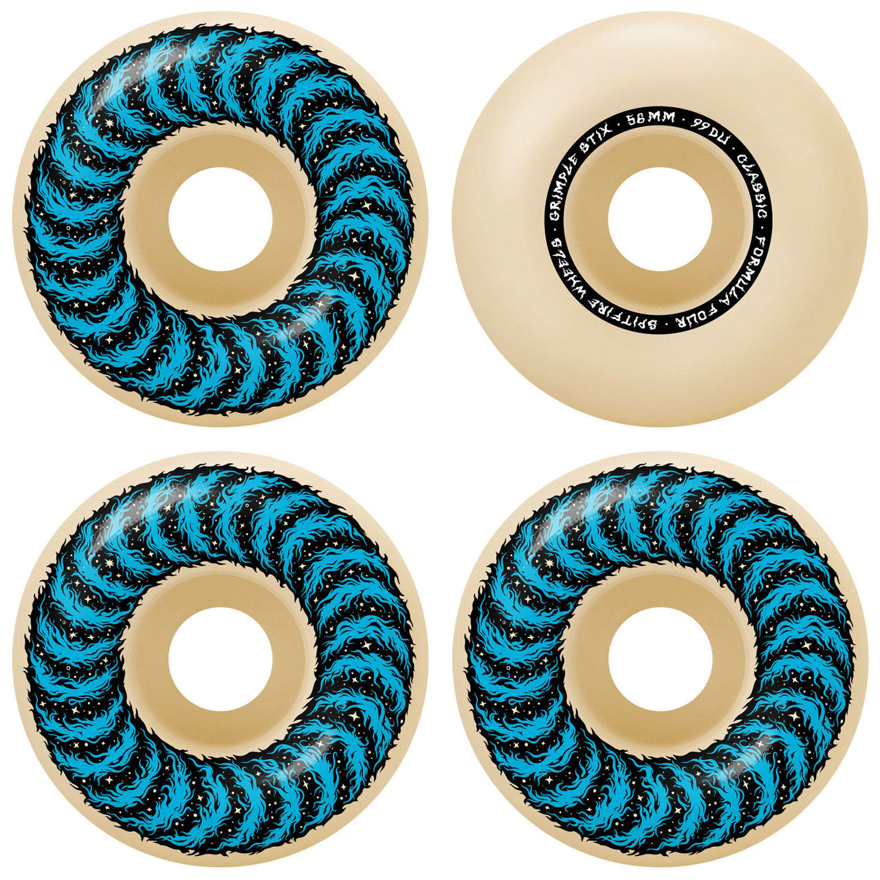 Spitfire x Grimple Stix Formule Quatre 99D Furry Classics Naturel - 56 mm