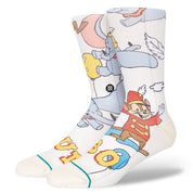 Disney Dumbo By Travis Crew Socks - Off White