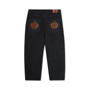 Spider Denim Jeans - Washed Black