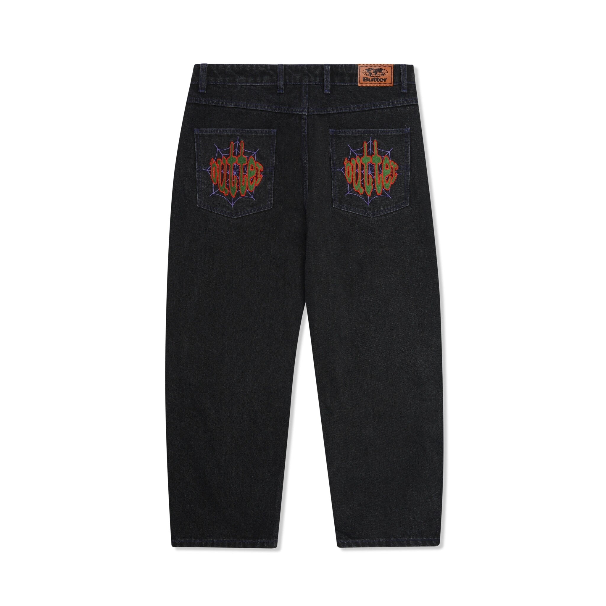 Spider Denim Jeans - Washed Black