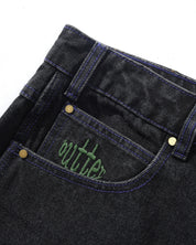 Spider Denim Jeans - Washed Black