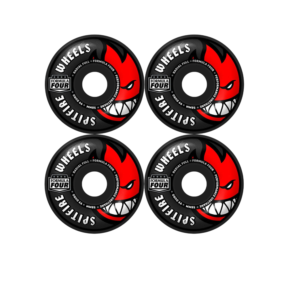 Spitfire Formula Four Team Colors 99D Radial Full - Black 58mm Spitfire Formula Four Team Colors 99D Radial Full - Black 58mm