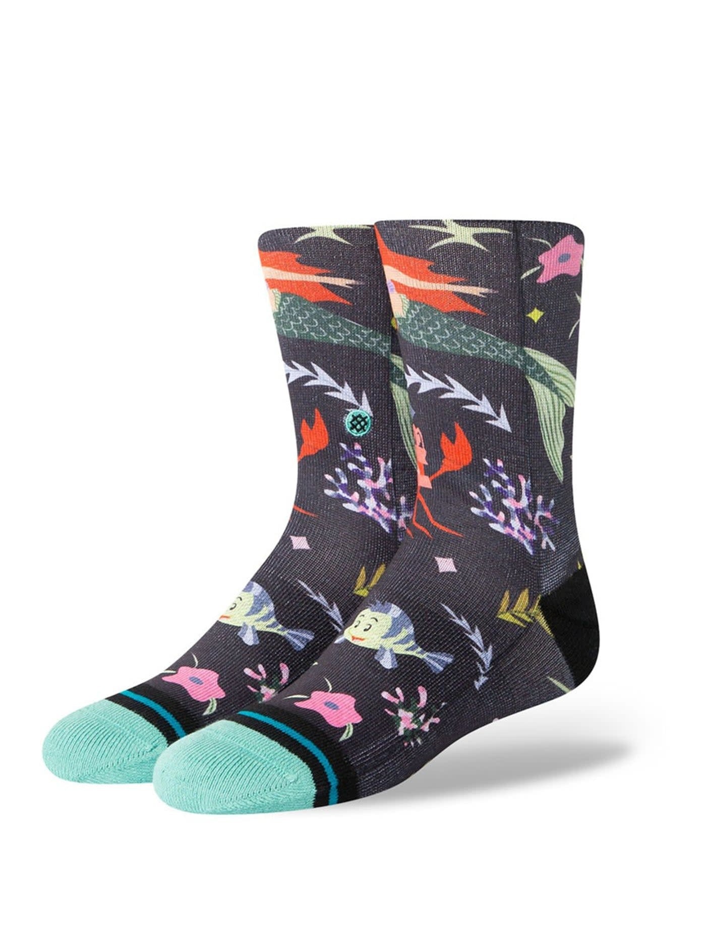 Kids Disney Ariel By Estee Crew Socks - Teal