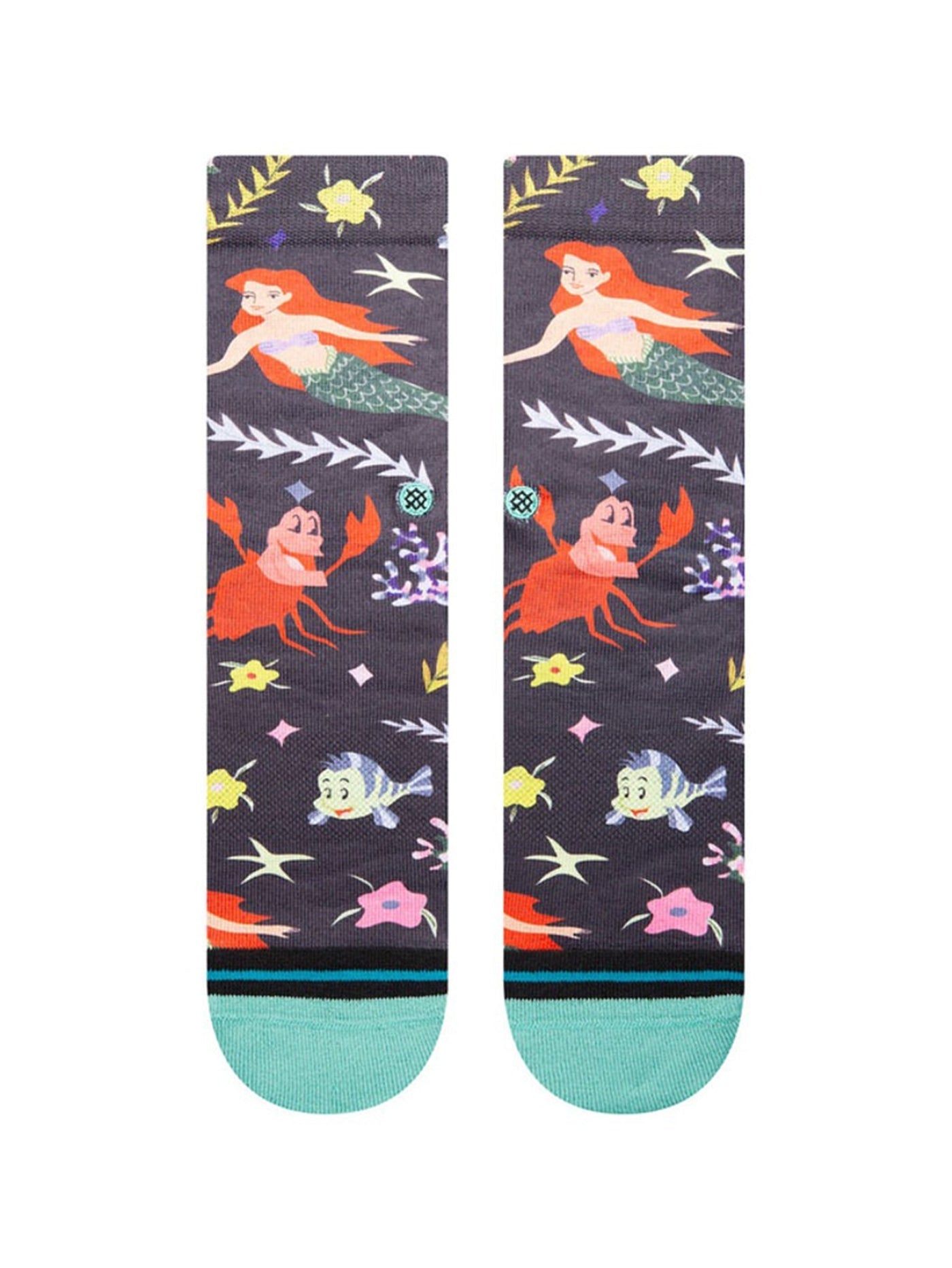 Kids Disney Ariel By Estee Crew Socks - Teal