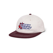 Casquette à 6 panneaux Stars - Naturel/Bordeaux