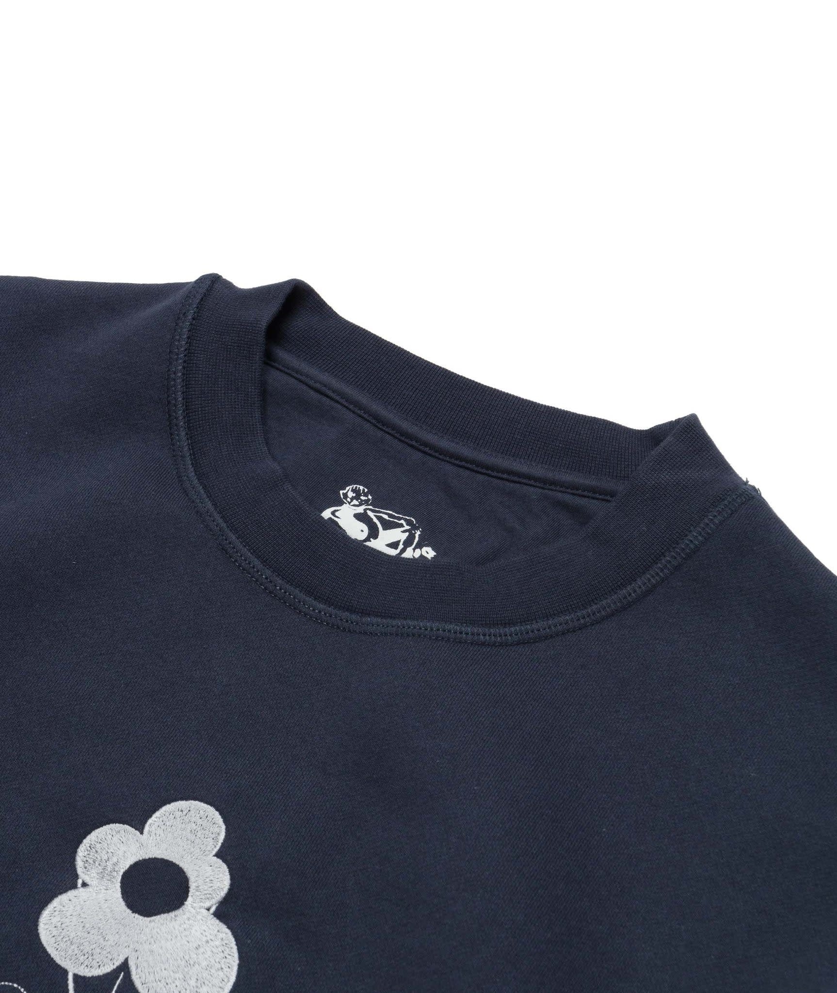 Flower Logo Crew Sweat - Navy