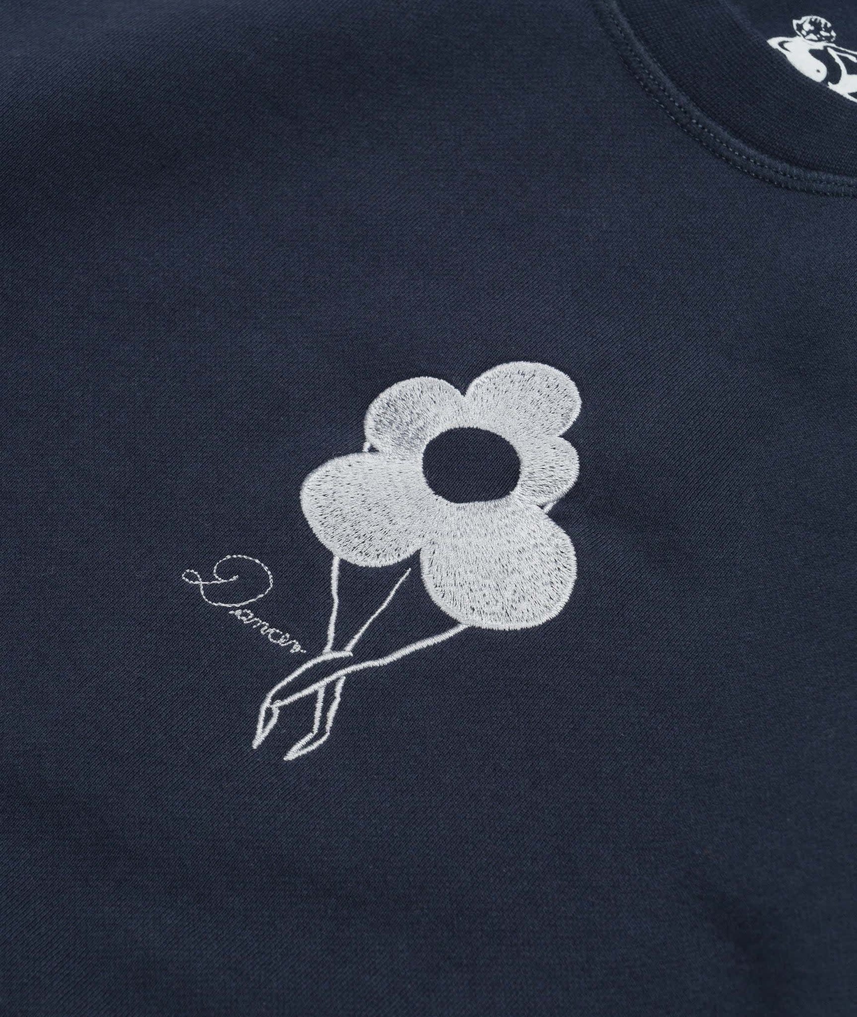 Flower Logo Crew Sweat - Navy