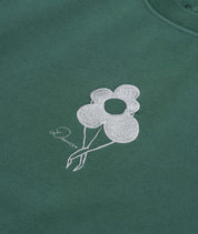 Flower Logo Crew Sweat - Turq