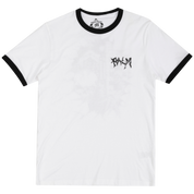 Tavi Ringer Back Print T-Shirt - White