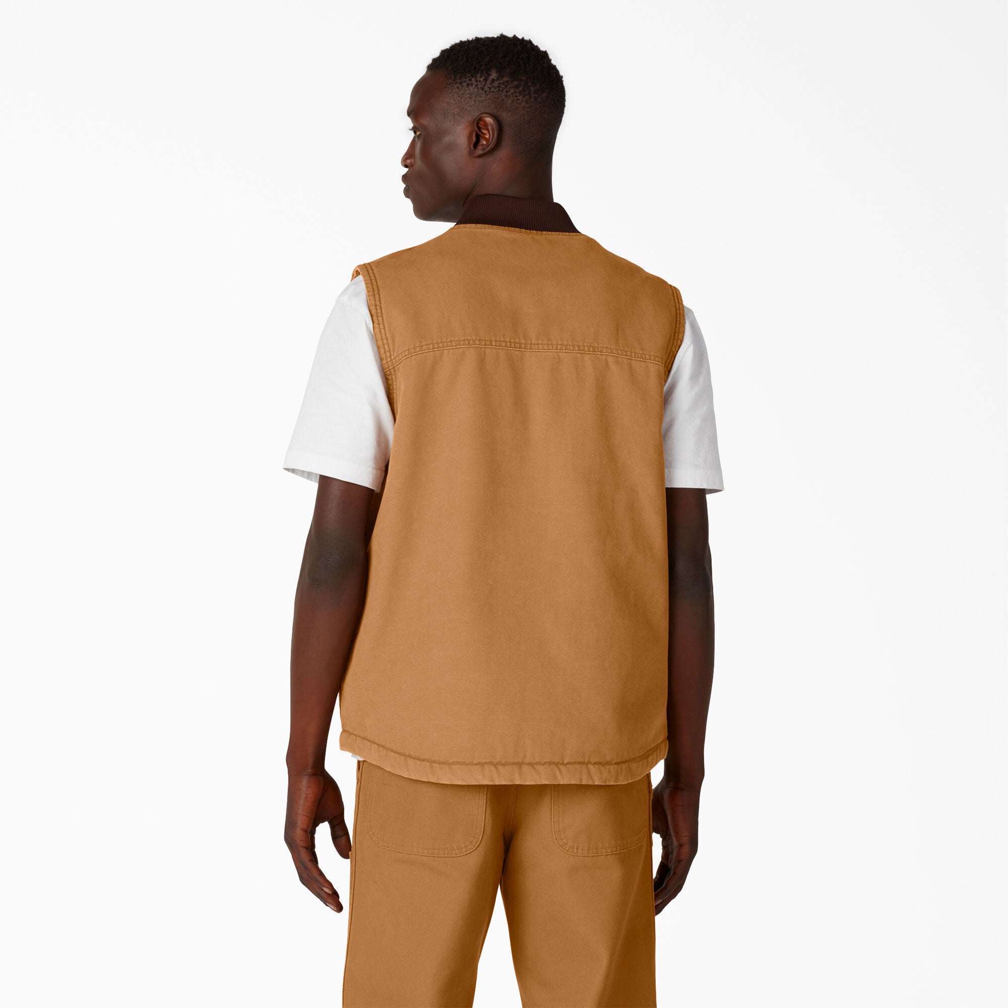 Gilet doublé polaire à poils longs en canard délavé - Canard brun délavé (SBD)