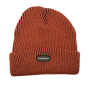 Bonnet en tricot bicolore - Orange brûlé