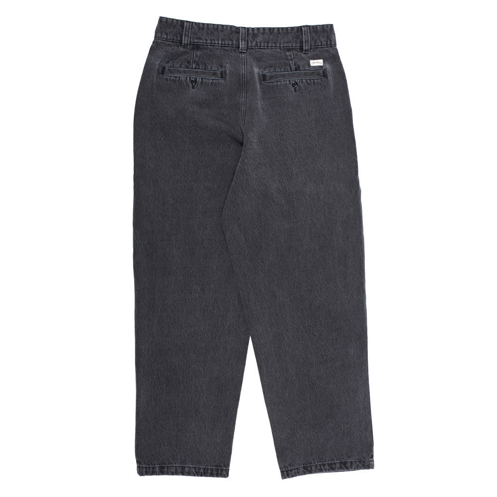 Belvedere Pleated Denim Trousers - Washed Black Jeans