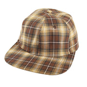 Mechanics Adjustable Hat - Brown Plaid