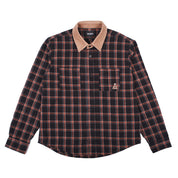 Chemise en flanelle à col en velours côtelé Cascadia - Noir