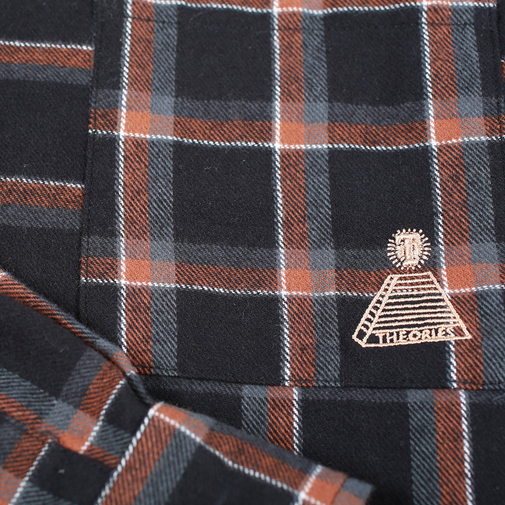 Chemise en flanelle à col en velours côtelé Cascadia - Noir