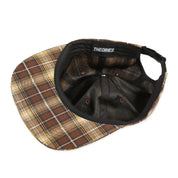 Mechanics Adjustable Hat - Brown Plaid