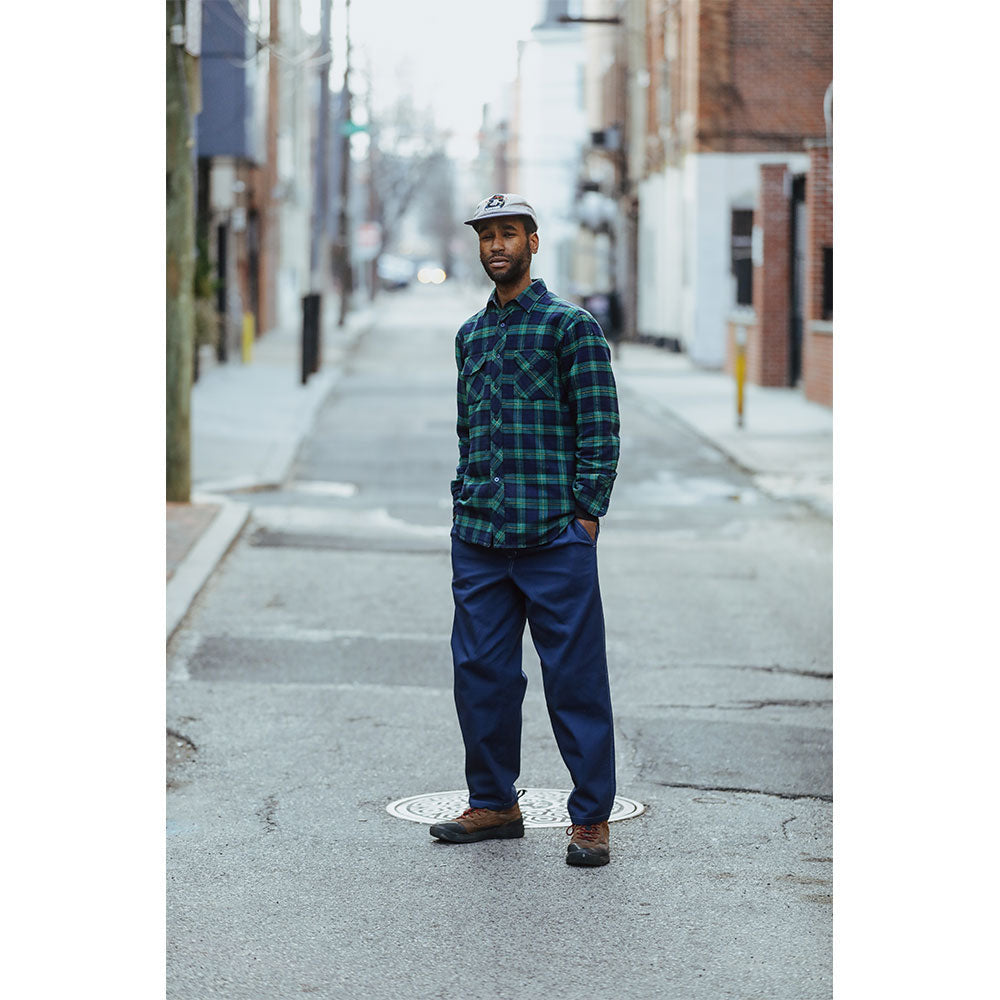 Stamp Lounge Pant - Navy Contrast Stitch