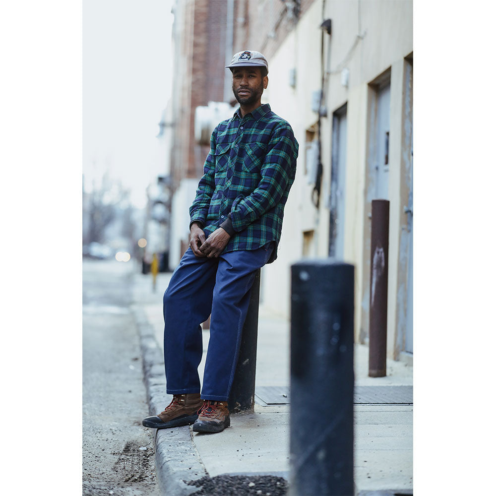 Stamp Lounge Pant - Navy Contrast Stitch