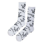 Gonz Logo Crew Socks - White