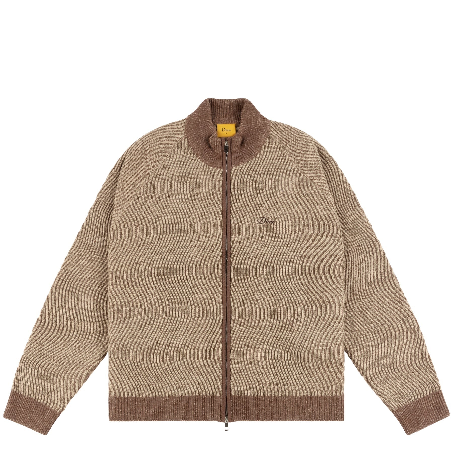 Double Zipper Knit - Camel