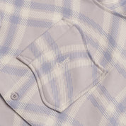 Plaid Fleece Shirt - Lilac Gray