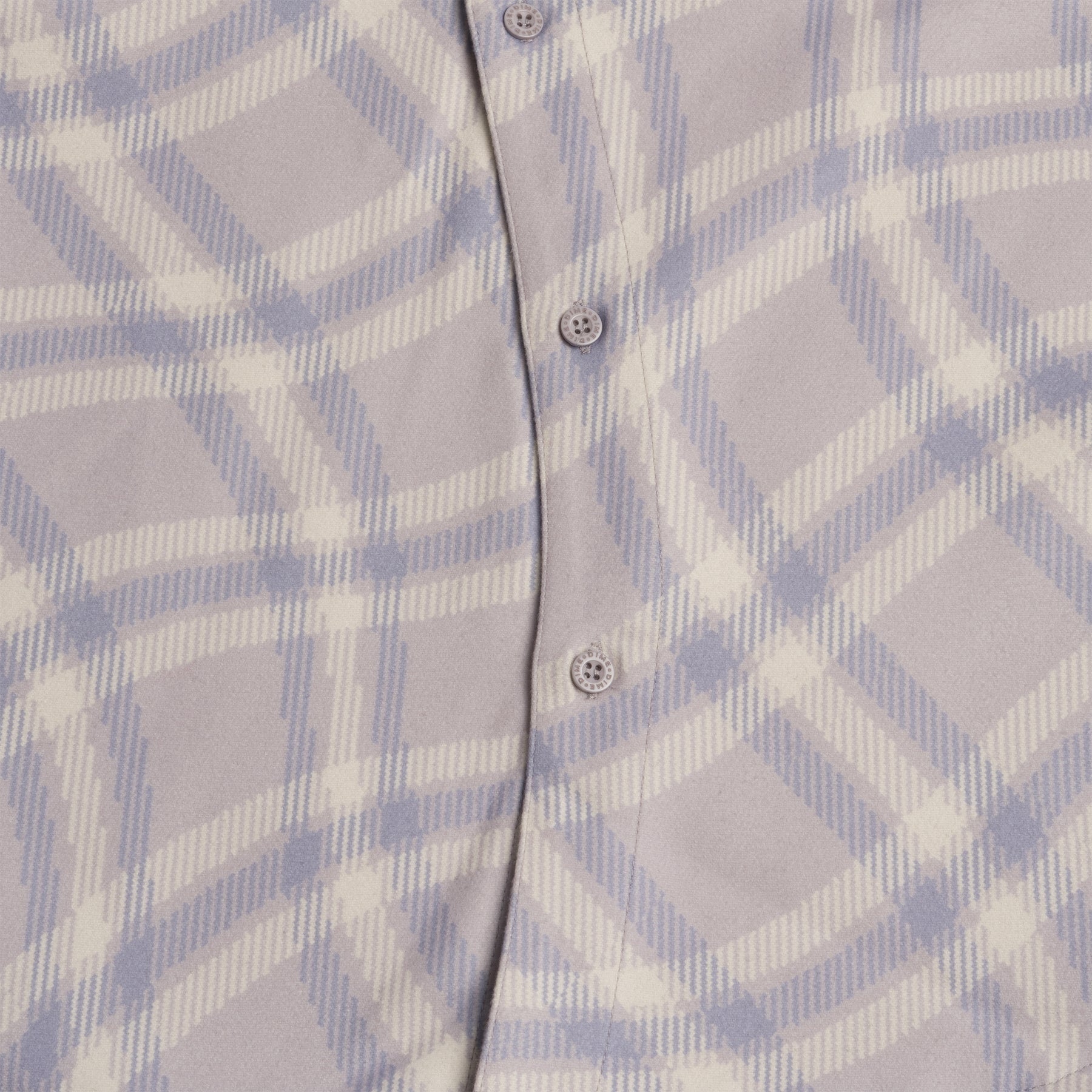 Plaid Fleece Shirt - Lilac Gray